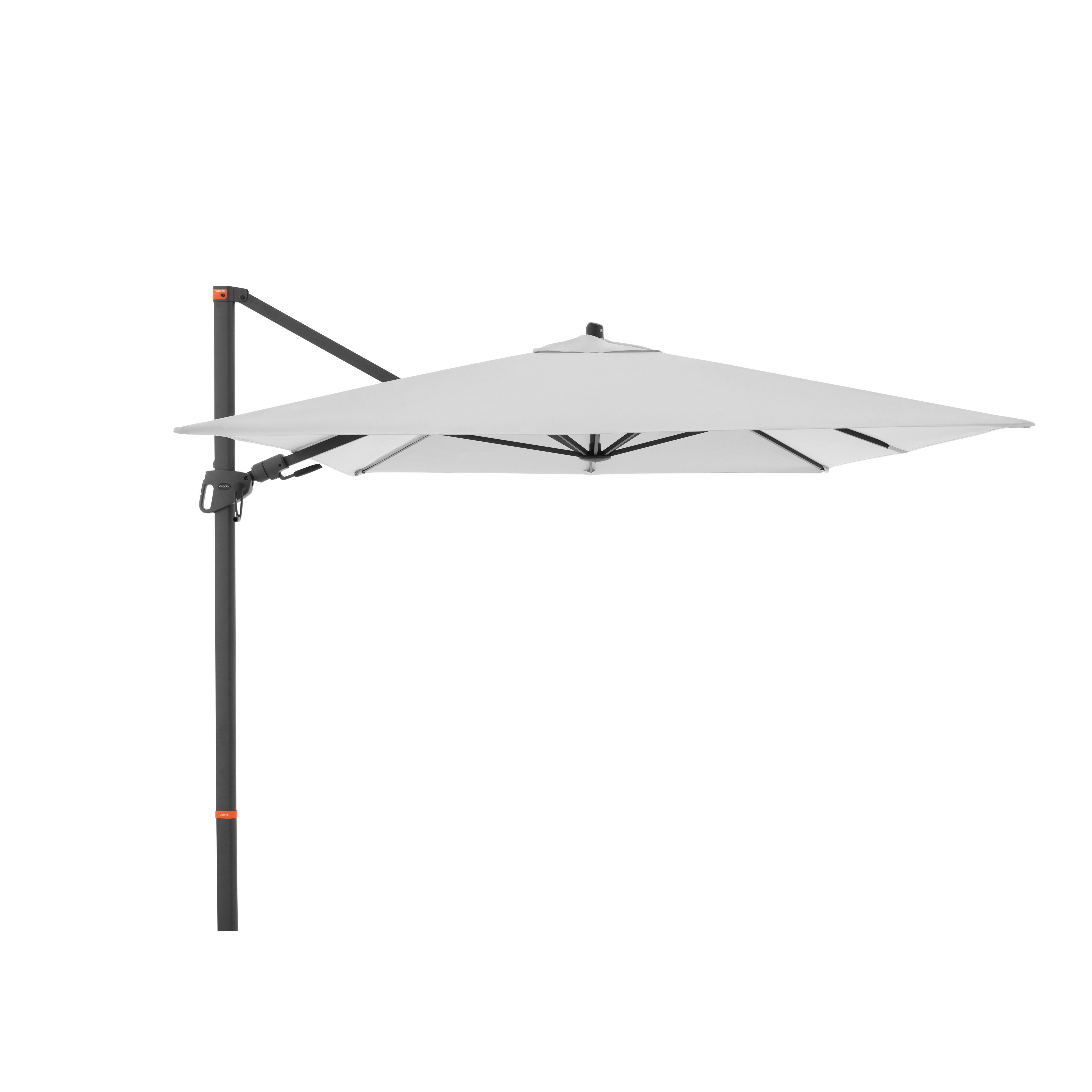 doppler Pendelschirm myZONE 240 x 320, Aluminium Anthrazit / 100 % Polyester 180 g/m² Hellgrau