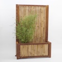 BambusBASIS Hochbeet mit Sichtschutz Profile Corten