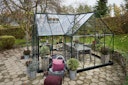 Halls Gewächshaus Garden Room - 12,9 m² inkl. gratis Fundamentrahmen & Fallrohrset