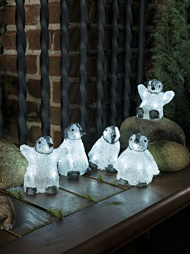 Konstsmide Weihnachtsbeleuchtung  LED Acryl Babypinguine 5er-Set