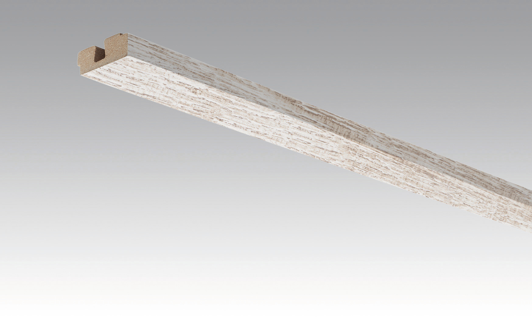RESTPOSTEN SALE MEISTER Vierkant-Deckenabschlussleiste 15/40 mm Eiche vintage weiß 4075 - 2380 mm