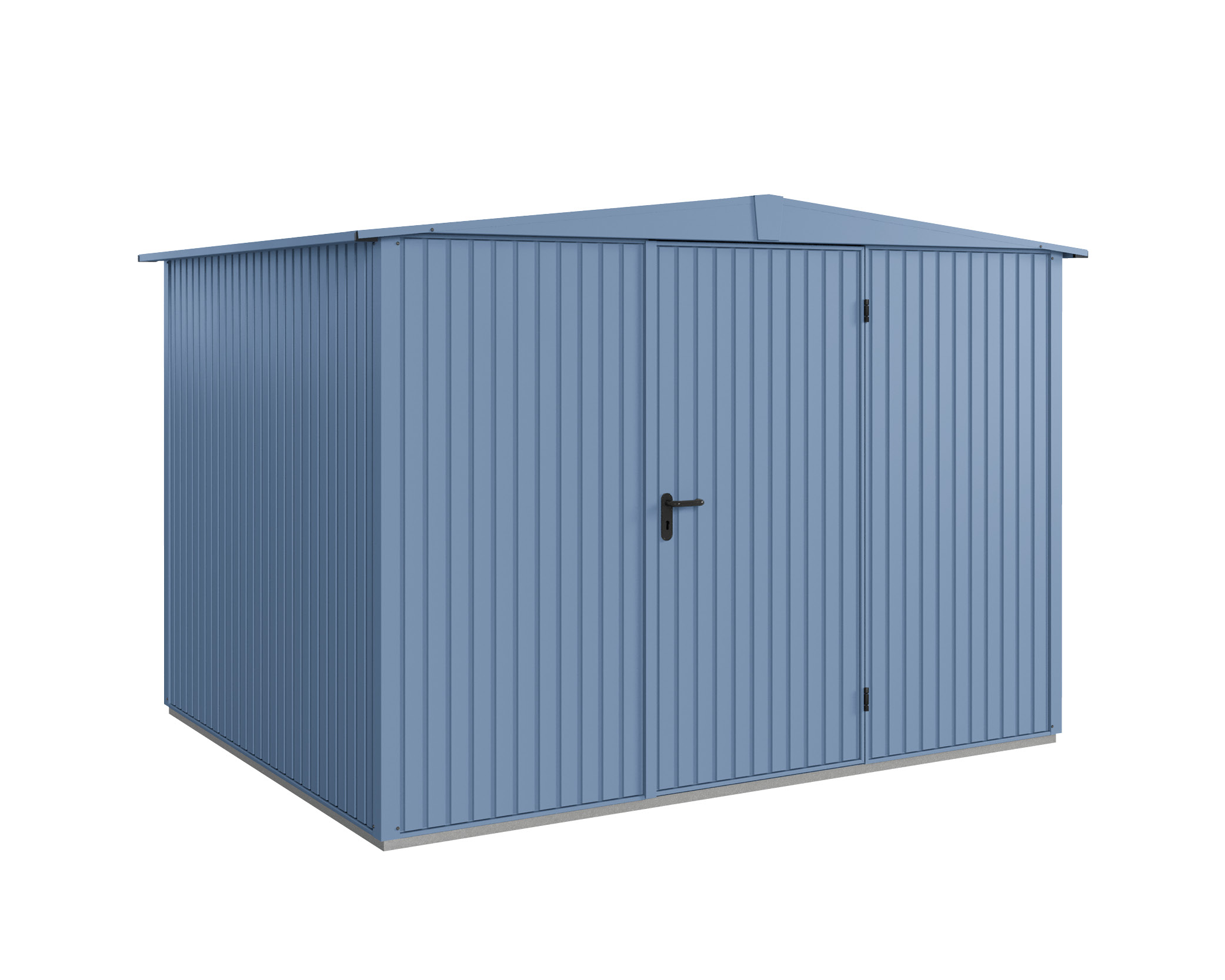 Thumbnail - Hörmann Metall-Gerätehaus EcoStar Premiumline mit Satteldach B 302,8 x T 238 cm (Typ 3), Motiv Modern (mit schmalen Lame...