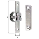 Vorschaubild Alberts® Rollschnäpper, für Pendeltore, galvanisch verzinkt dickschichtpassiviert, Platte 18 x 90 mm, Loch ⌀6 / 4,8 mm 411695