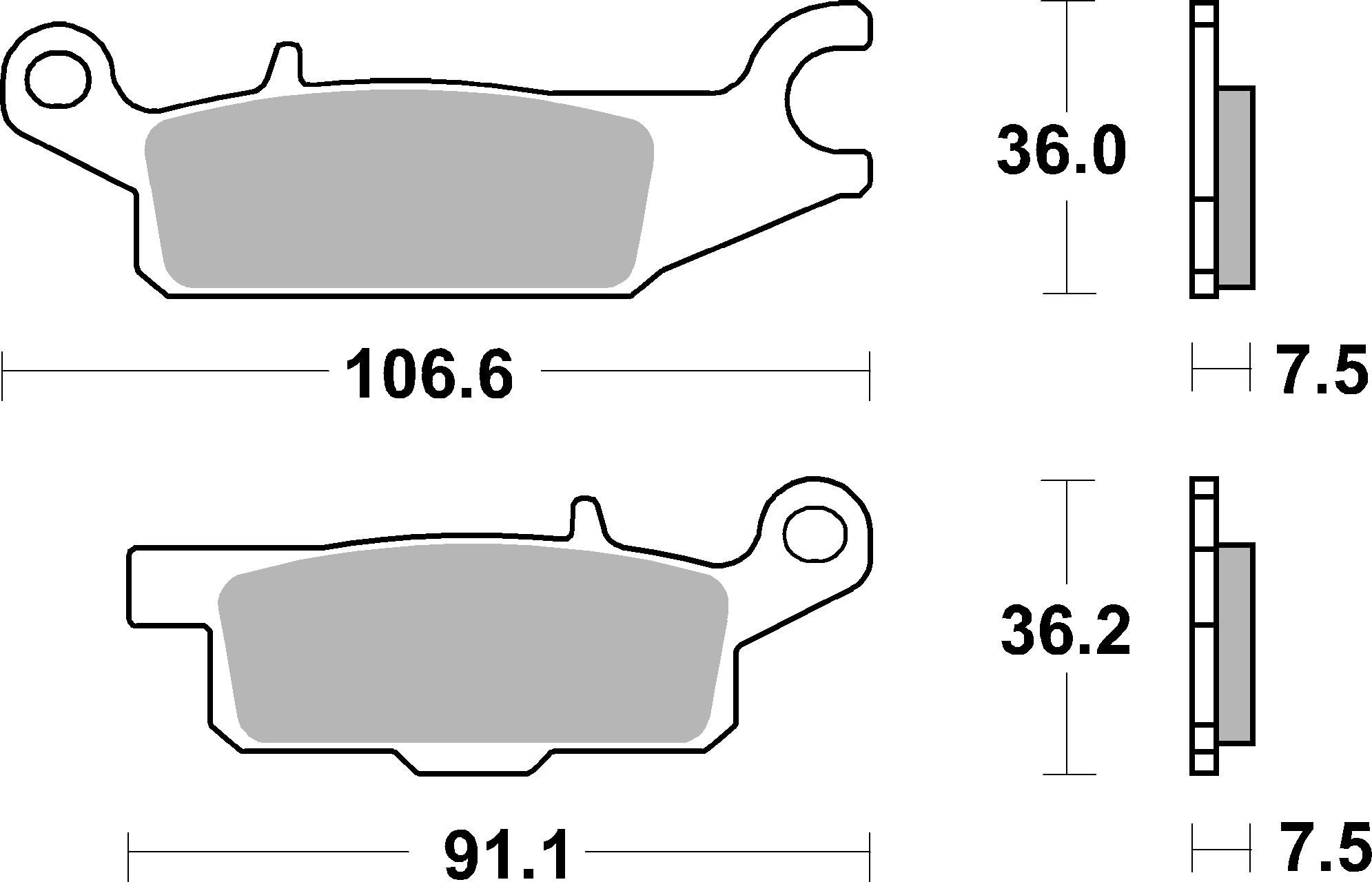SBS Bremsbelag 850SI Offroad Sinter