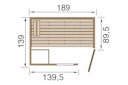 Vorschaubild Weka Sauna Valida Eck 1 mit Glastür/Fenster- Massivholzsauna 38 mm