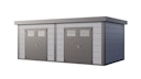Vorschaubild Telluria Metallgerätehaus Duo 3336+ Zweiraum-Gartenhaus