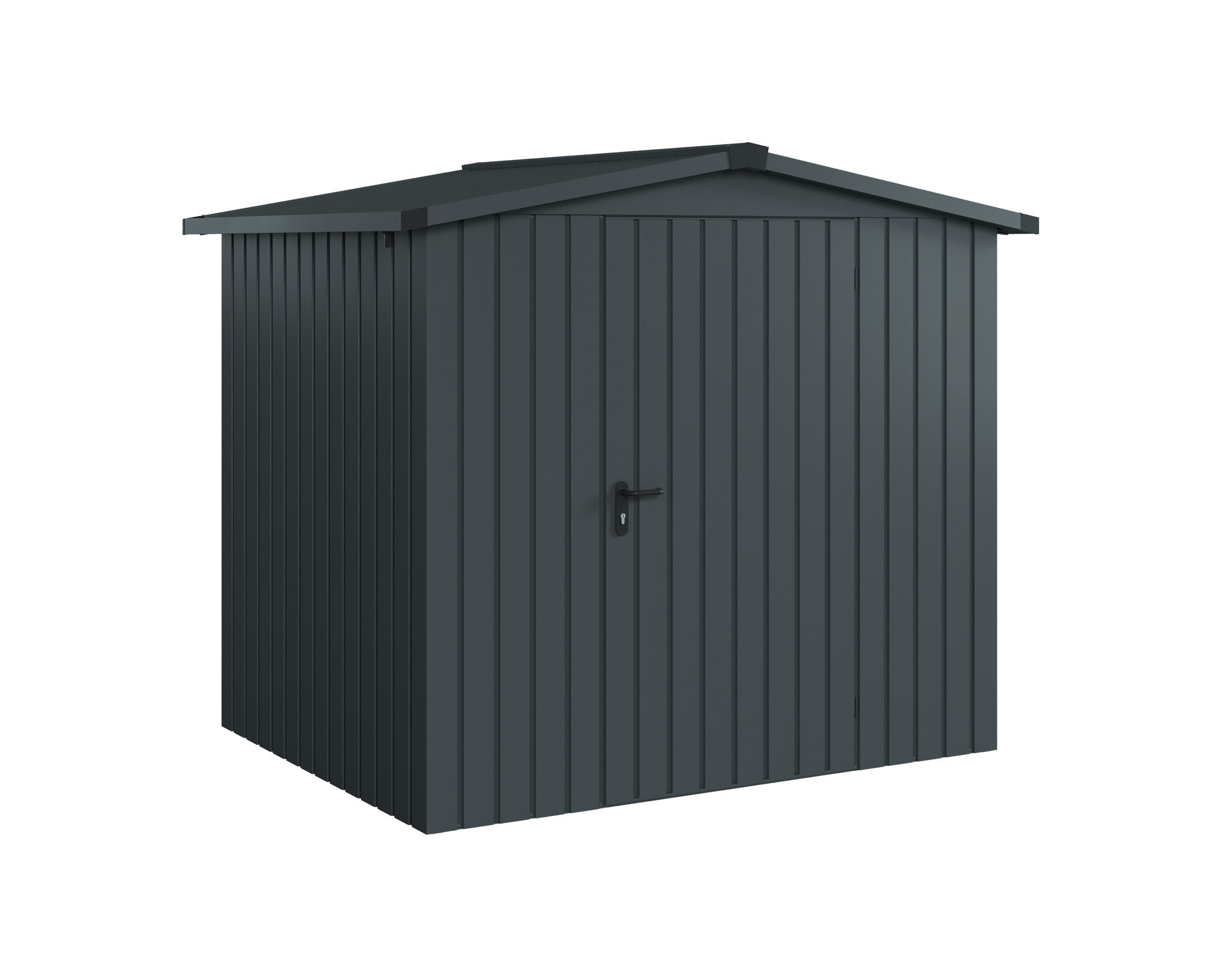 Hörmann Metall-Gerätehaus EcoStar EuroLine mit Satteldach B 214 x T 166 cm (ESD 4), Motiv Modern (mit schmalen Lamellen)...