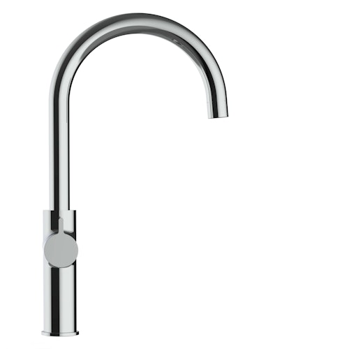 NIEDERDRUCK 3 Wege Wasserhahn Küchenarmatur, FC, mit 360° schwenkbarem U-Auslauf, Verchromt