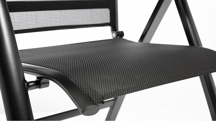 Kettler Multipositionssessel LEGATO CURVE, Aluminium Anthrazit / Outdoorgewebe Anthrazit