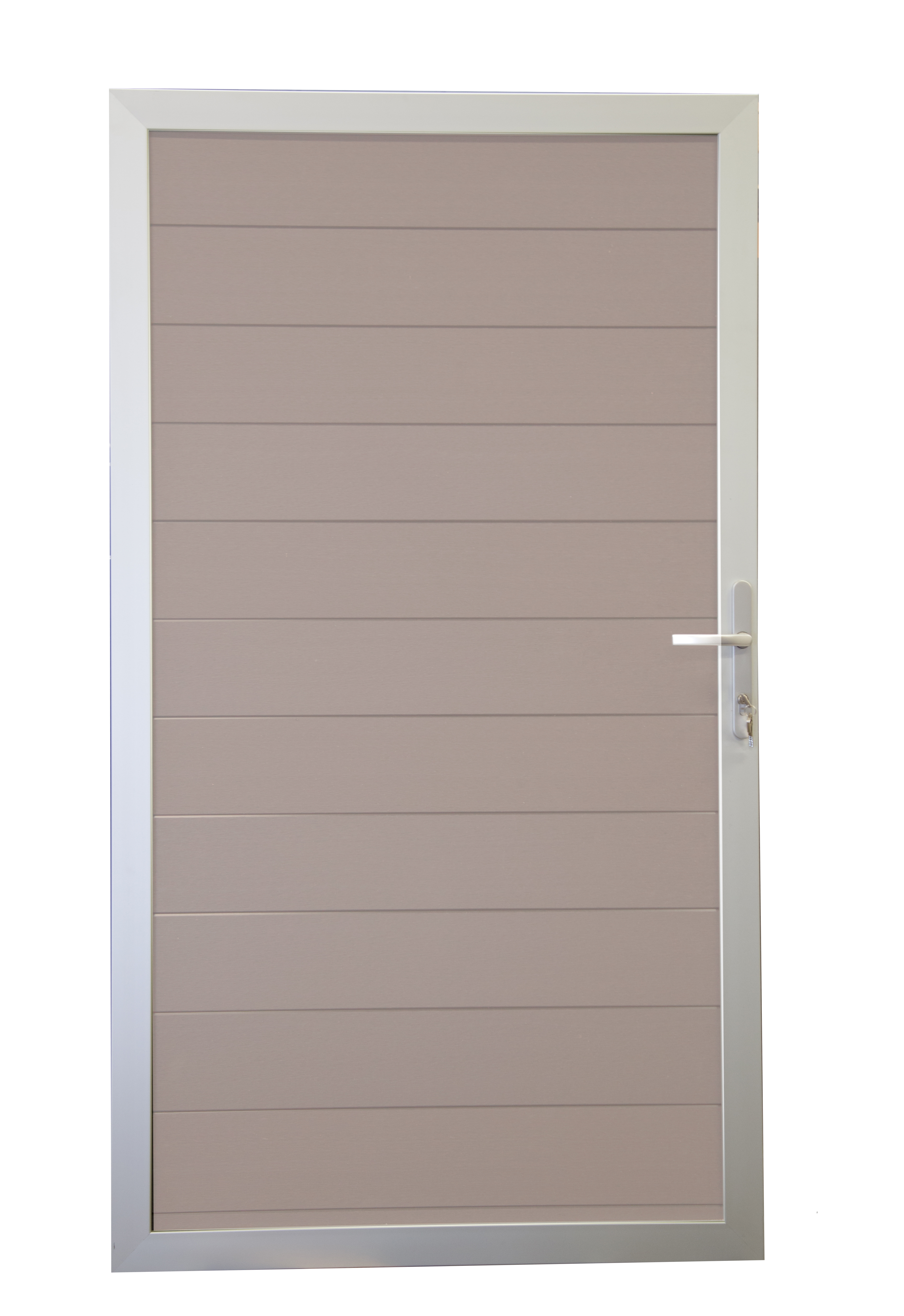 GroJa Solid Steckzaun Universal Einzeltor Sondermaß mit Alurahmen  Bi-Color Sand