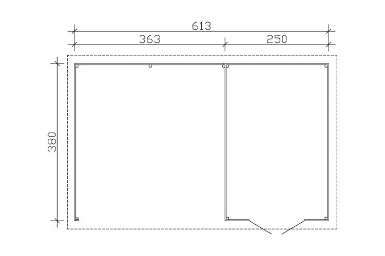 Skan Holz Gartenhaus Tilburg - 28 mm