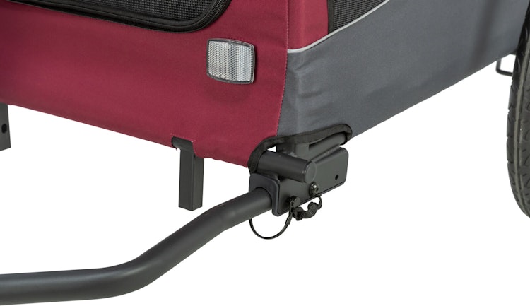 TRIXIE Fahrrad-Anhänger 2.0 schwarz/rot Größe S (53 x 60 (117) x 60 cm)