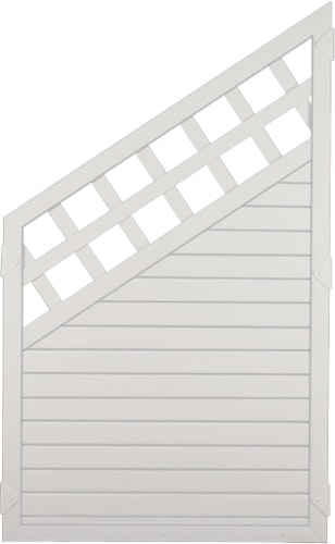 T&J LIGHTLINE Kunststoff Zaun Ranki Ecke links 900 x 1500/900 mm, weiß