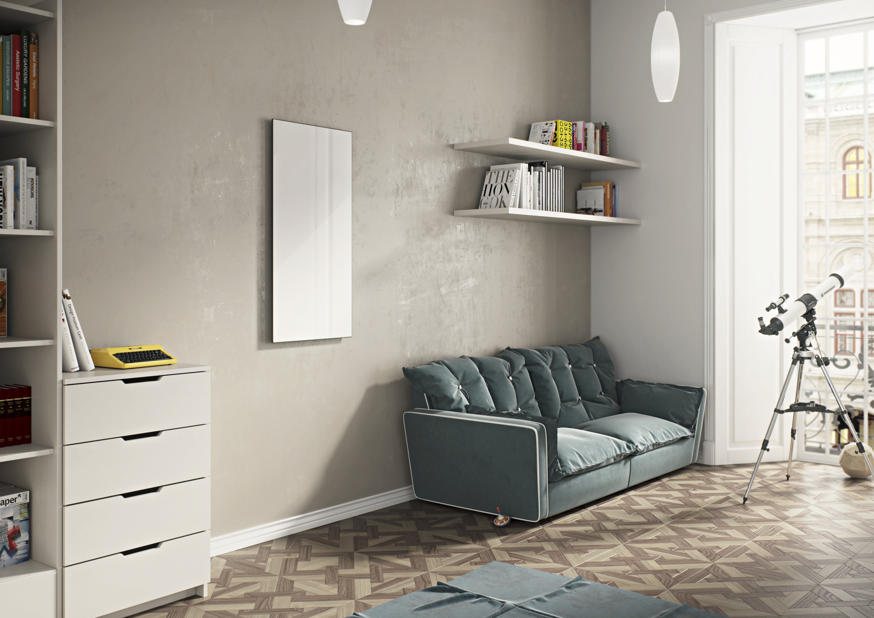 Thumbnail - Ximax Infrarotheizkörper GLAS Paneel weiß VCIR-60-120-800-G-W