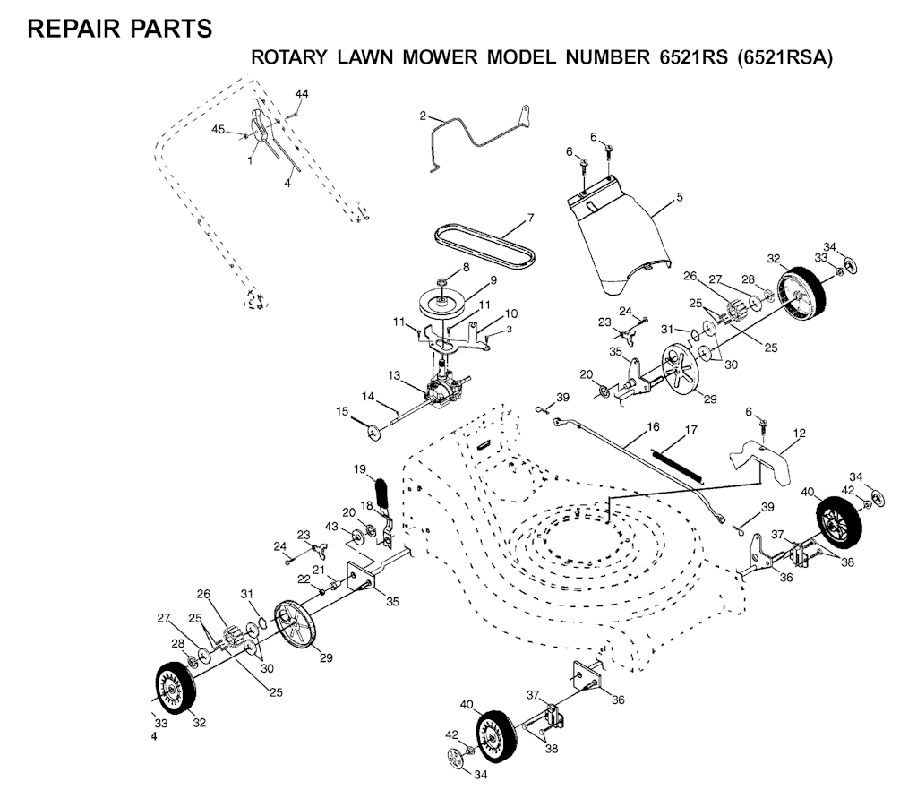 Explosionszeichnung Ersatzteile