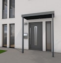 Vorschaubild Gutta Rechteckvordach BS Plus 200 mit Pfosten (neues Modell)