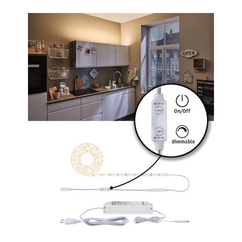 Paulmann SimpLED Power LED Strip Warmweiß Komplettset 3m