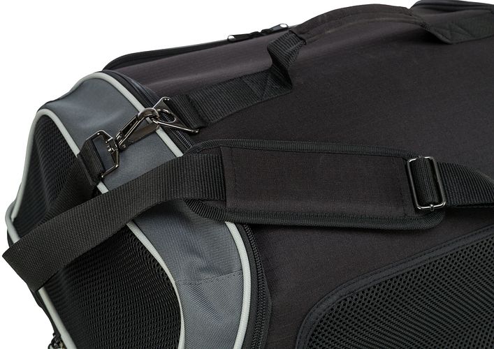 TRIXIE Airline Tasche Boarding, 55 × 23 × 40 cm, schwarz/grau