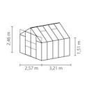 Vorschaubild Vitavia Gewächshaus Uranus 8300 inkl. 4 Dachfenstern - 8,3 m²