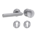 Vorschaubild Griffwerk Wechselgarnitur VAYA 137 TRI fast2fix Fast2Fix GK3 Rosetten rund Knopf R2 Edelstahl matt L
