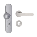 Vorschaubild Griffwerk TITANO Kombi SB_882 ES1 (S2) -Edelstahl matt Kombi-Schutzbeschlag -Knopf/Drücker -mit Griff AVUS -SG -rund -R -ZA, 72mm -TS 38-50