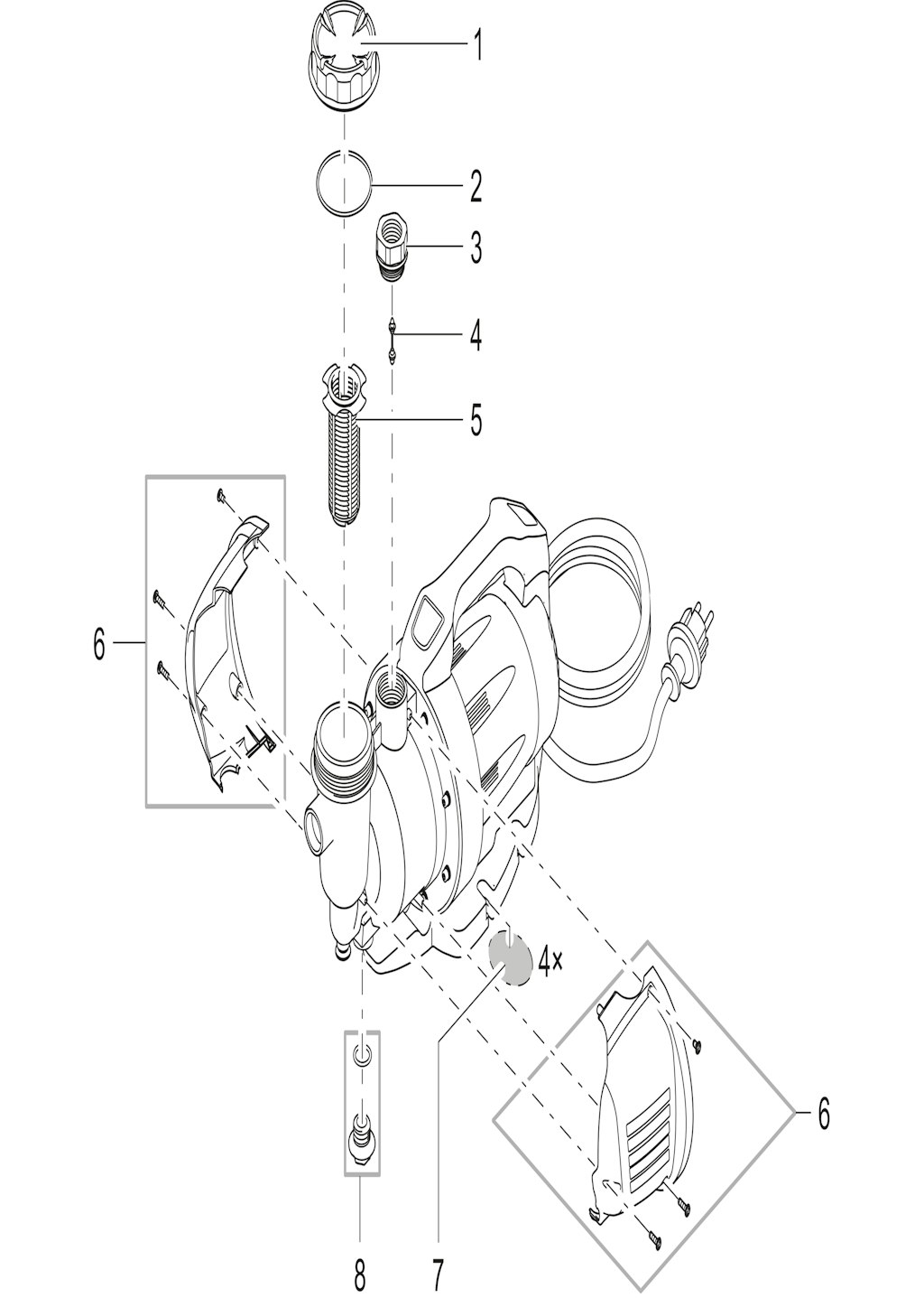 Explosionszeichnung Ersatzteile