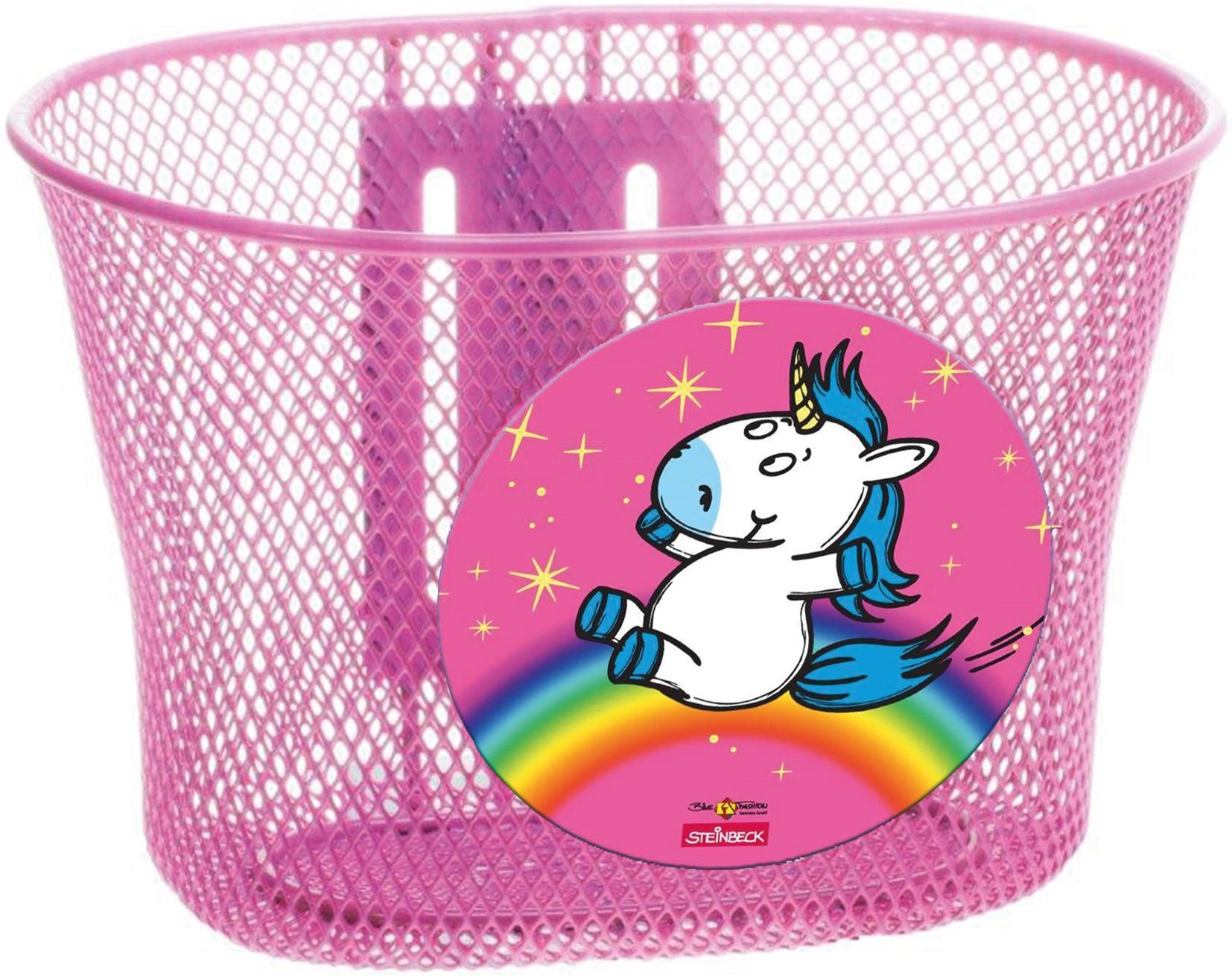 Bike Fashion Kinderkorb vorne Einhorn rosa, bunt