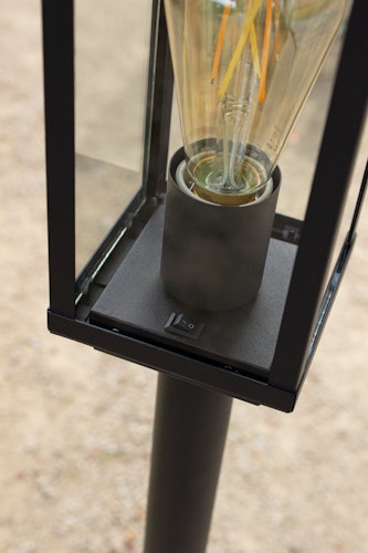 ECO-LIGHT Außenwandleuchte Karo Aluminiumguss schwarz matt (4100310)