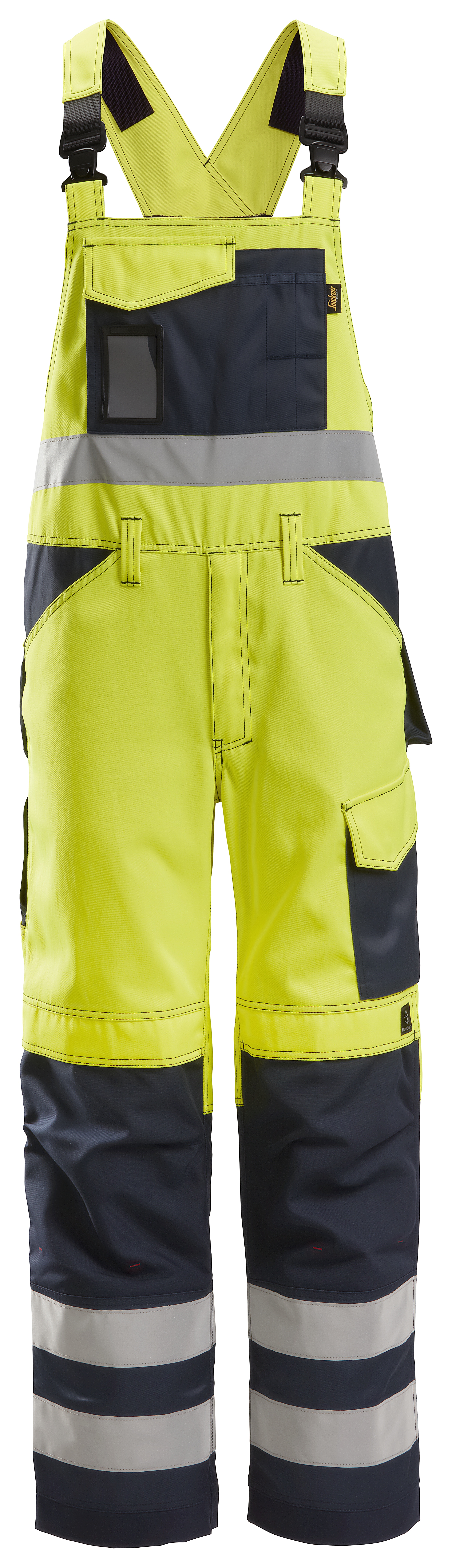 Snickers Hi-Vis Arbeitslatzhose, Klasse 2, EN 14404, 20471 252 signalgelb-navy