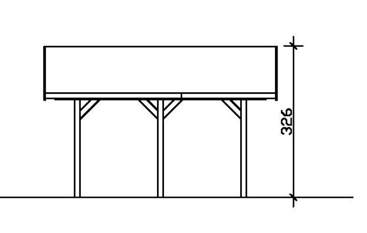 Skan Holz Wallgau - Satteldach Einzelcarport Breite 430 cm