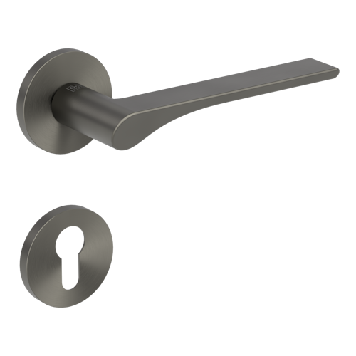 Griffwerk VAYA 261 LEAF LIGHT fast2fix Fast2Fix Rosetten rund Profilzylinder Kaschmirgrau