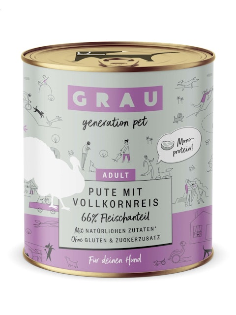 grau Hund 800 Gramm HundenassfutterVorschaubild
