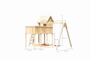 Vorschaubild Akubi Stelzenhaus Frieda mit Doppelschaukelanbau und Anbauplattform