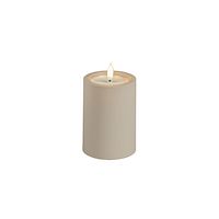 Konstsmide Weihnachtsbeleuchtung LED Kerze aus Kunststoff mattbeige batteriebetrieben 10 cm
