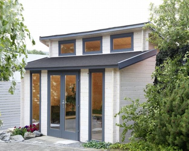 Wolff Finnhaus Blockbohlenhaus Langeoog 40 isolierverglast