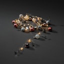 Vorschaubild Konstsmide Weihnachtsbeleuchtung  LED Dekolichterkette Perlen bunt
