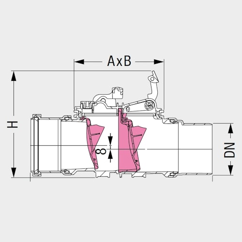 KESSEL - Rückstaudoppelverschluss für freiliegenden Einbau