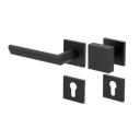 Vorschaubild Griffwerk Wechselgarnitur VAYA 137 TRI fast2fix Fast2Fix GK3 Rosetten eckig Knopf SQUARE Graphitschwarz L