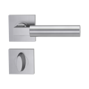 Vorschaubild Griffwerk METRICO PROFESSIONAL Schraubtechnik GK4 -Edelstahl matt  Rosettengarnitur eckig -Schraubt. -WC rot/weiß