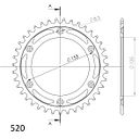 Vorschaubild Supersprox Stahl-Kettenrad 520 38Z (Schwarz)