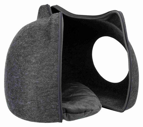 TRIXIE Höhle Cat, Filz, 38 × 35 × 37 cm, anthrazit