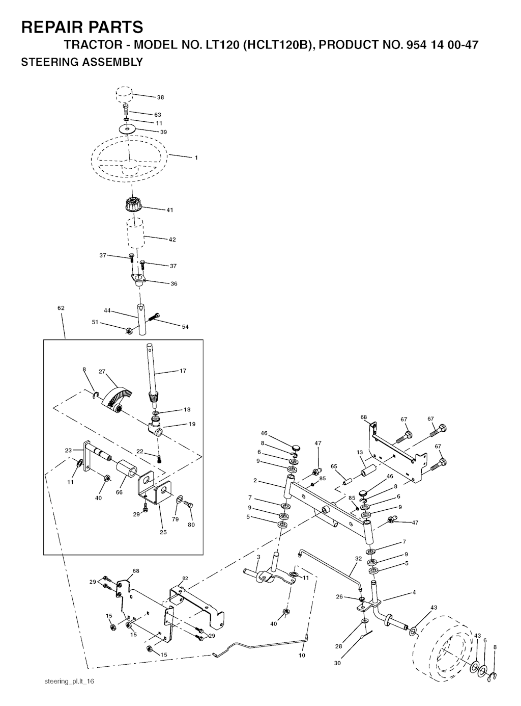 Explosionszeichnung Ersatzteile