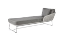 Vorschaubild Diamond Garden Daybed MILOS rechts, Edelstahl Dunkelgrau / Rope Dunkelgrau / Sunproof (100 % Polypropylen)