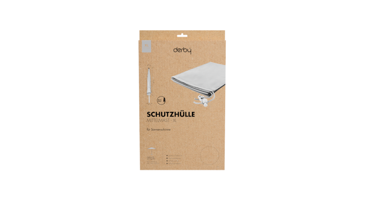 Derby Schutzhülle Mittelmast XL, 100 % Polyester Hellgrau