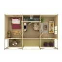 Vorschaubild Palmako Ferienhaus Sandra 25,6 + 11,1 m² - 44 mm