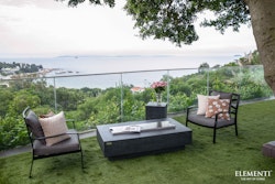 Gardenforma Gas Feuerstelle Vancouver in Beton-Optik dunkelgrau