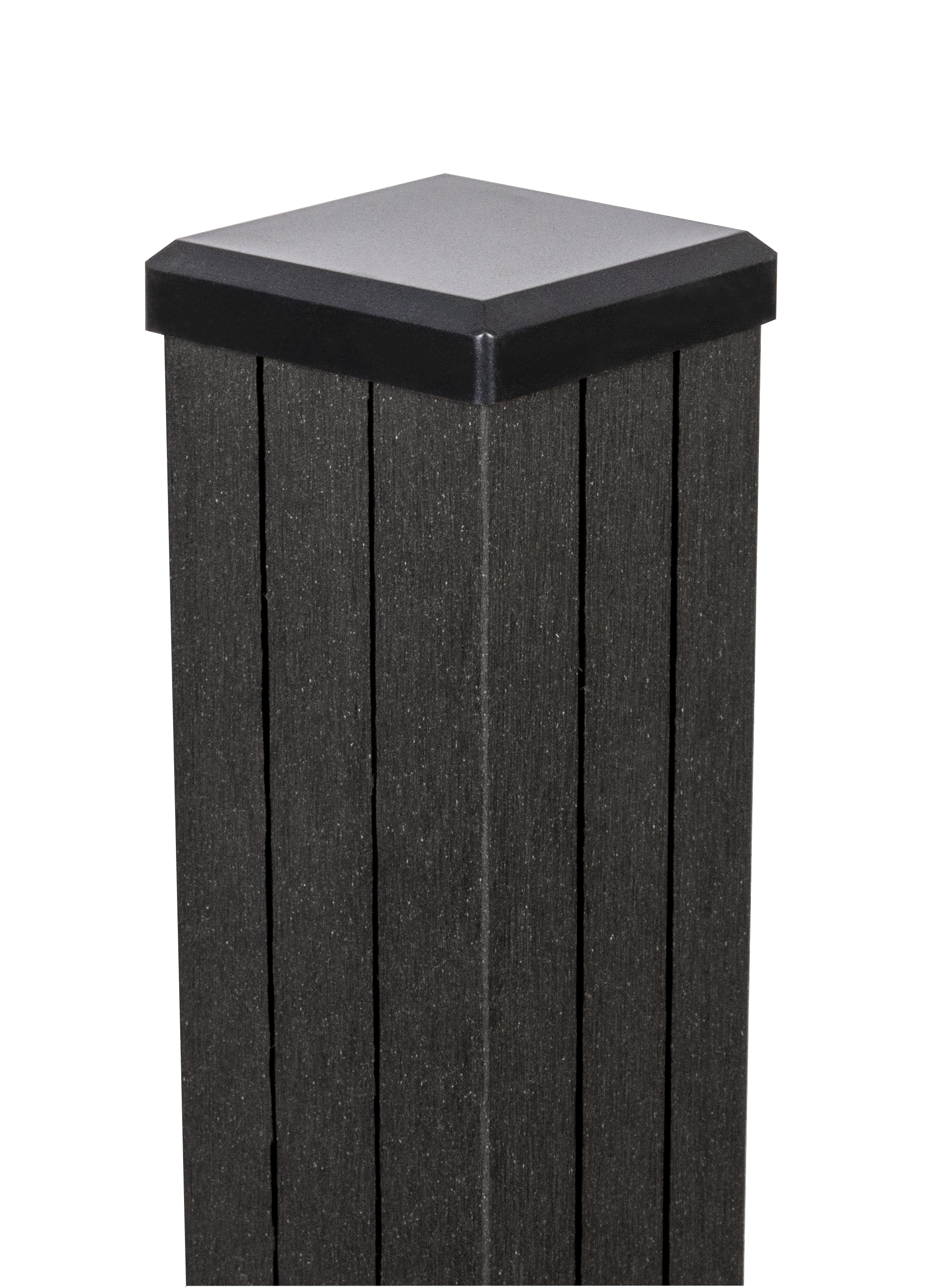 GroJa Zaunelement Pfosten zum Aufdübeln 7 x 7 cm inkl. Kappe Anthrazit 1900 mm