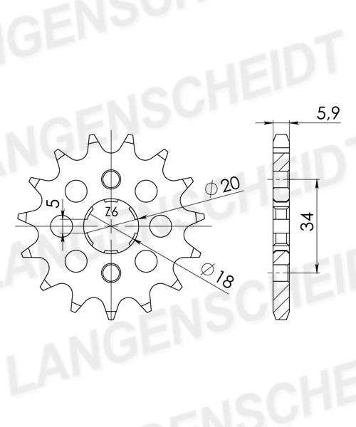 Supersprox Ritzel 428 16Z