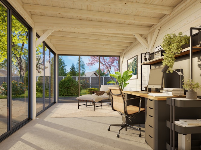 Palmako Gartenhaus Connect Lenna 16,6 m² Set 402 Slide