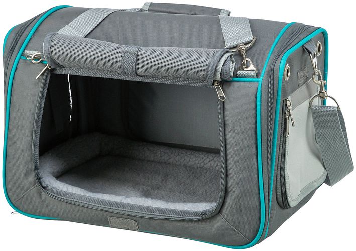 TRIXIE Wohn- und Transporttasche Vicky, 40 × 27 × 28 cm, grau